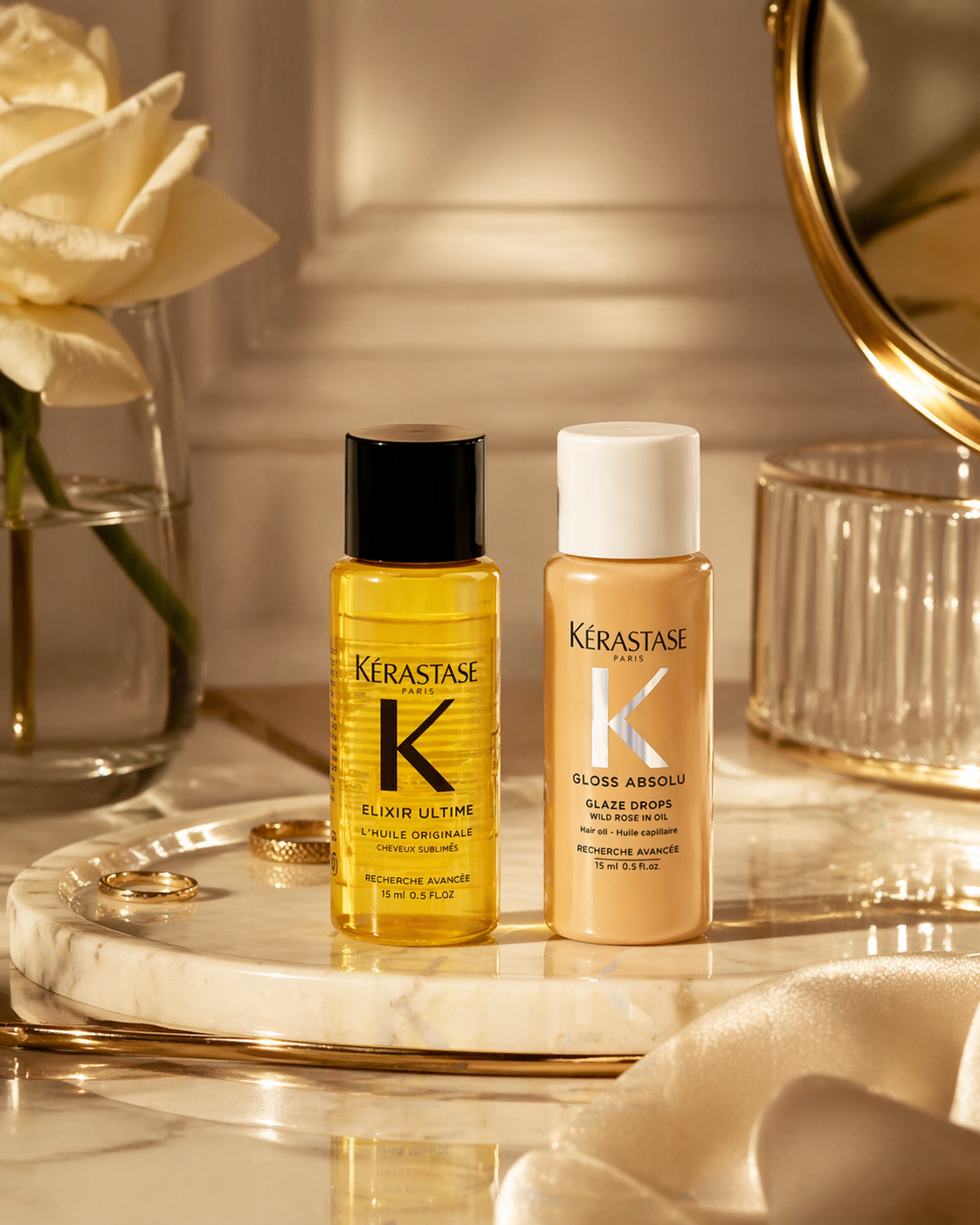 Kérastase Mini Haaröl Duo – Elixir Ultime 15 ml & Gloss Absolu 15 ml