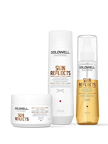 Goldwell Dualsenses Sun Reflects Set - After-Sun Shampoo 250ml + 60Sec Treatment 200ml + UV Protect Spray 150ml