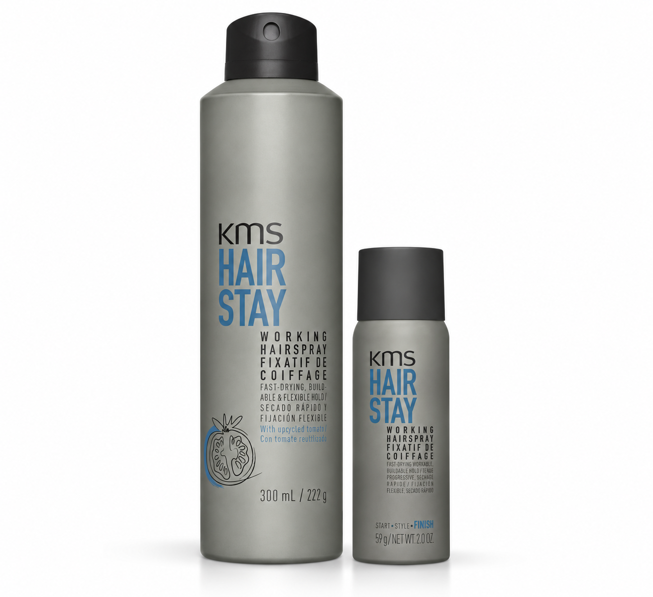 KMS HAIRSTAY Working Hairspray Duo – 300 ml + 75 ml Reisegröße