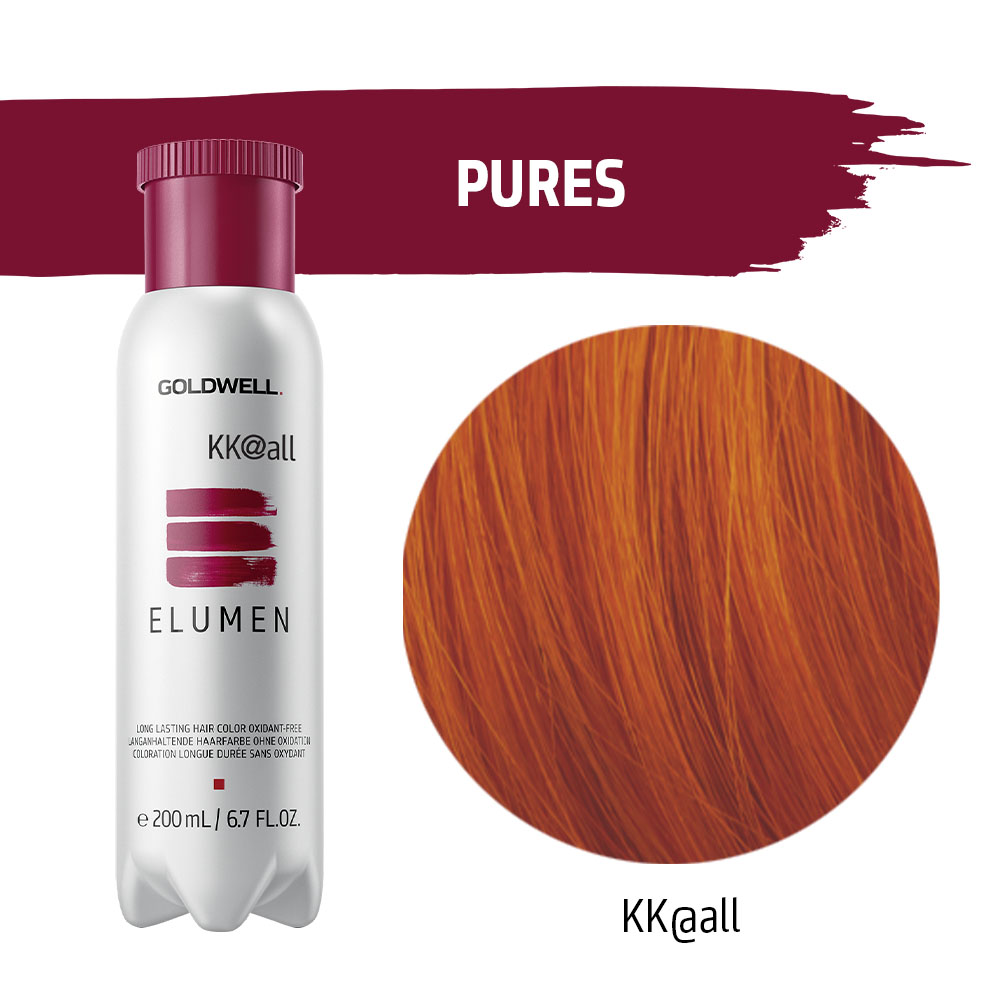 Goldwell Elumen Haarfarbe [KK@all Kupfer] 200ml + 250ml Lock Versiegelung + 30ml Color Shampoo + 30ml Color Conditioner