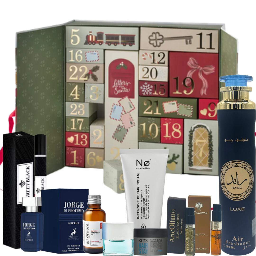 Parfum & Pflege Adventskalender für Herren - 24 luxuriöse Duft- & Pflege-Überraschungen für Ihn
