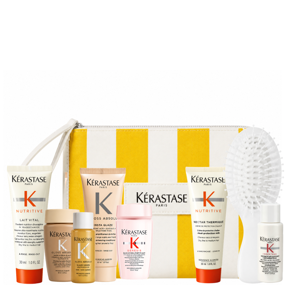 Kérastase Summer Beauty Discovery Set – Exklusive Luxus-Haarpflege mit Beauty Bag & Bürste