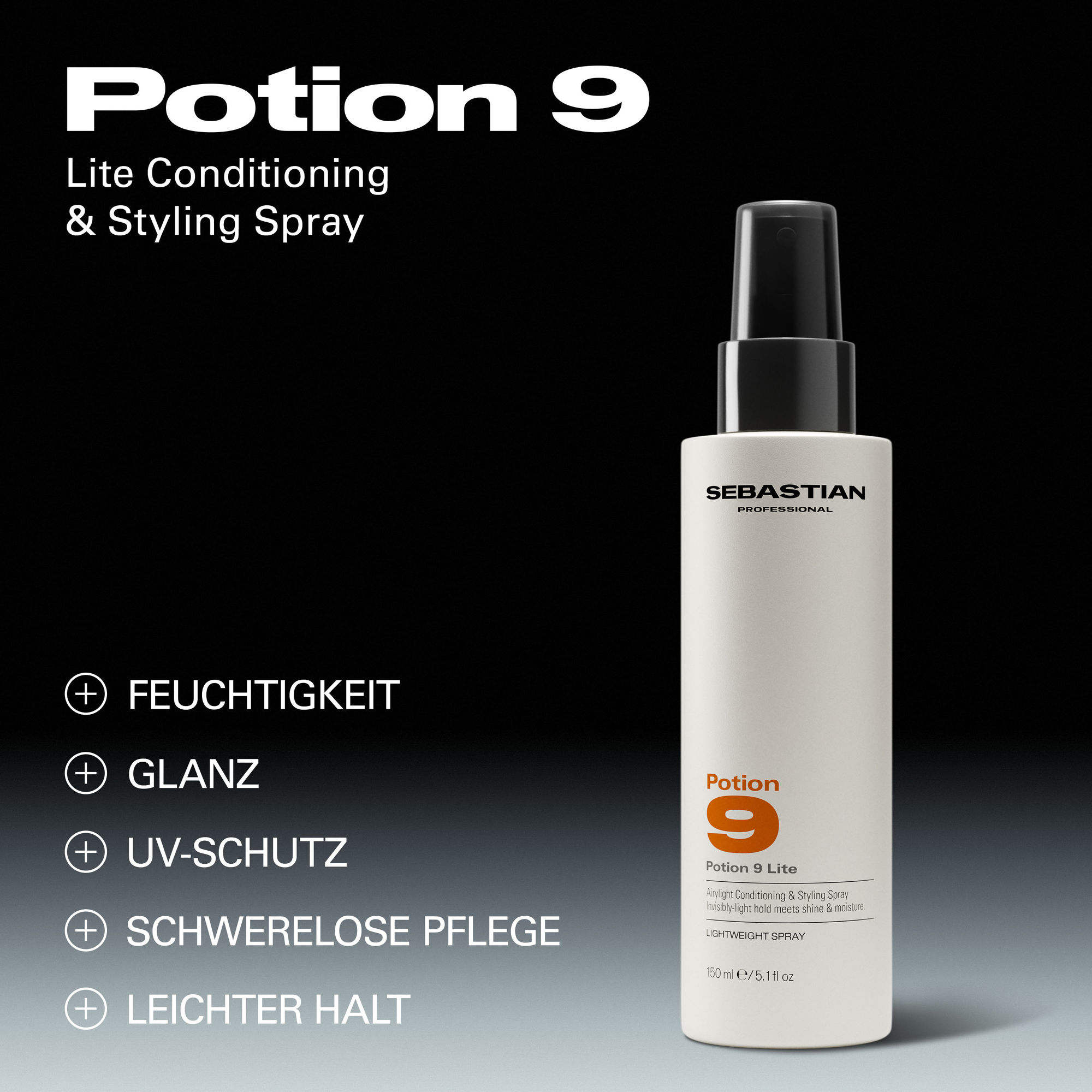 Sebastian Professional Potion 9 Luxury Routine – 5-teiliges Pflege- & Styling Set für geschmeidiges, lebendiges Haar