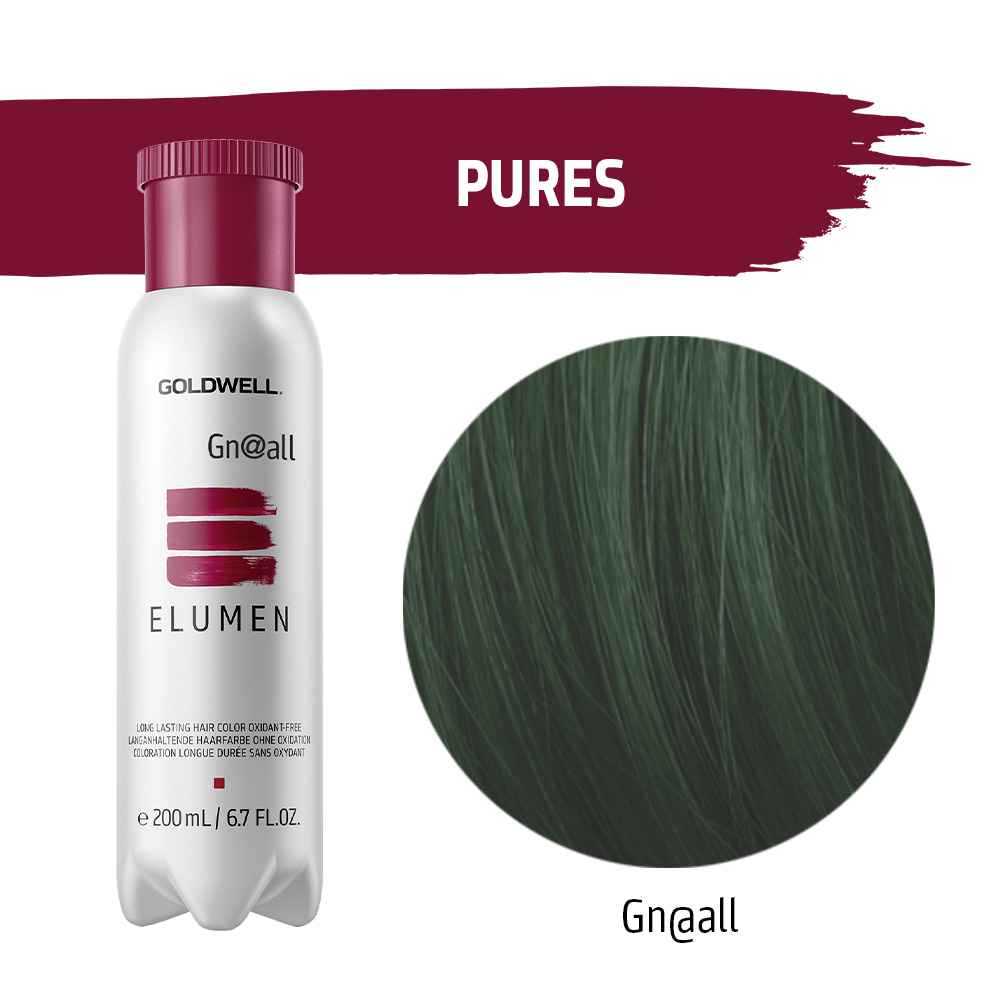 Goldwell Elumen Haarfarbe [Gn@all Grün] 200ml + 250ml Lock Versiegelung + 30ml Color Shampoo + 30ml Color Conditioner