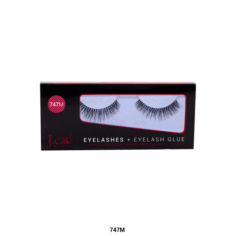 J.Cat Eyelashes Wimpern aus 100% Echthaar + Kleber - 747M