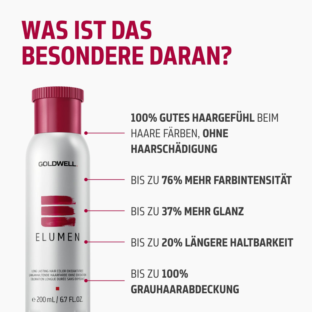 Goldwell Elumen Haarfarbe [KK@all Kupfer] 200ml + 250ml Lock Versiegelung + 30ml Color Shampoo + 30ml Color Conditioner