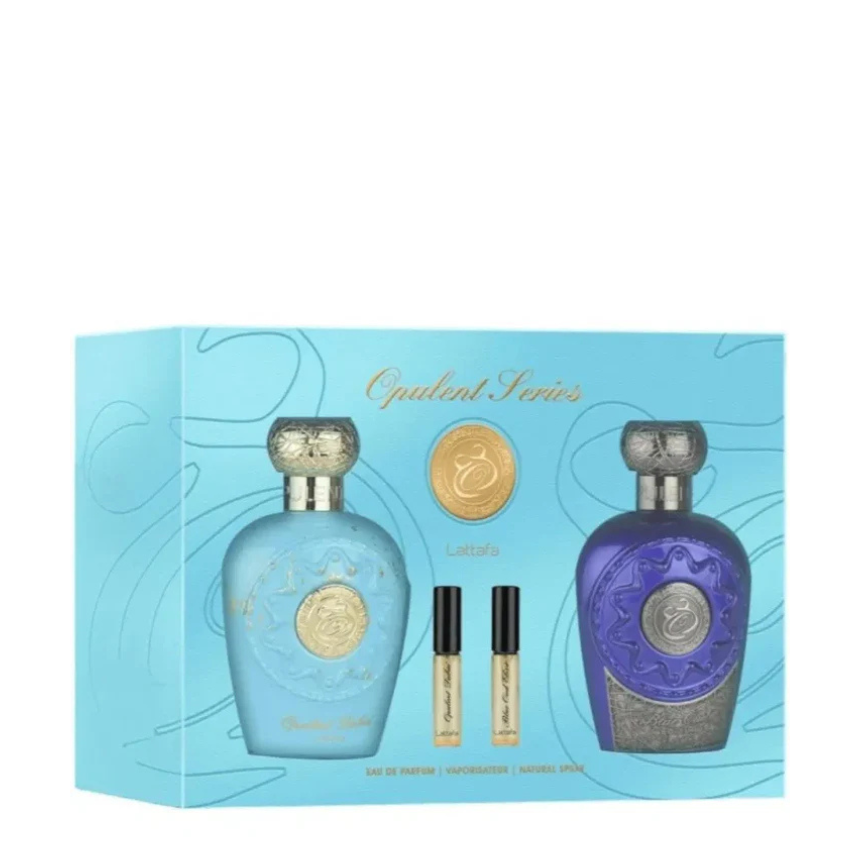 Lattafa Opulent Giftset - Opluent Dubai 100 ml + 4 ml & Blue Oud Elixir 100 ml + 4 ml