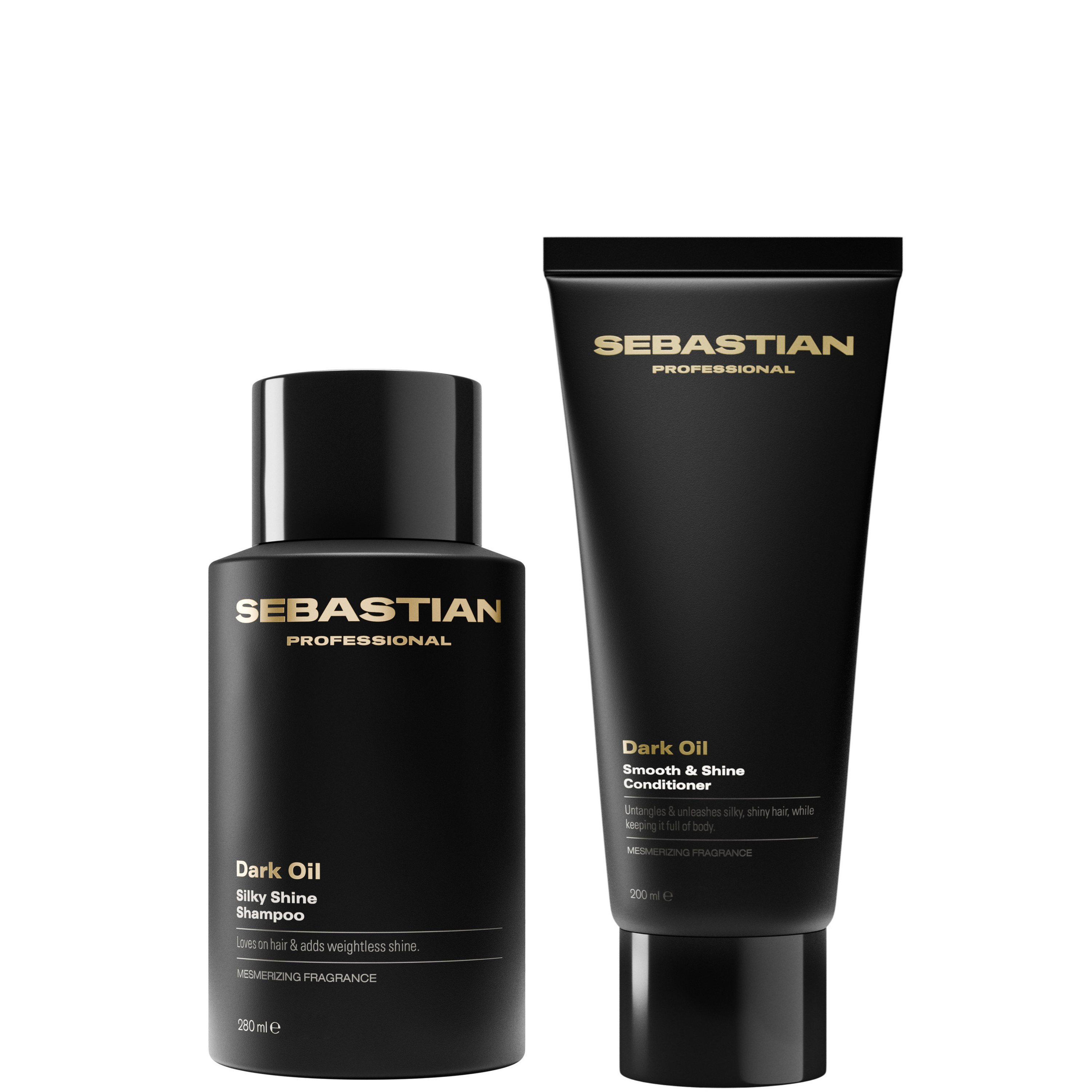 Sebastian Dark Oil Set - Schwereloses Shampoo 280ml + Schwereloser Conditioner 200ml