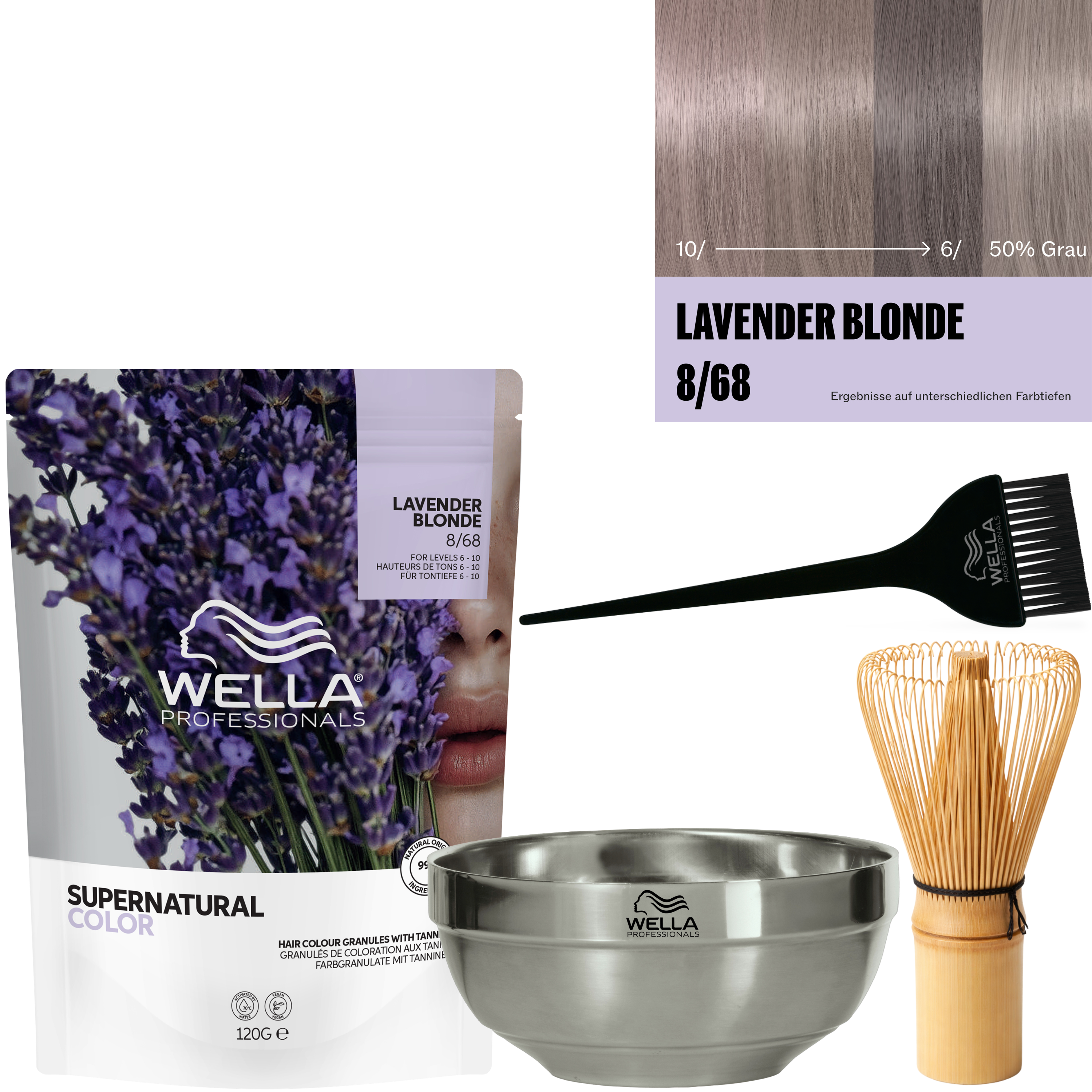 Wella Supernatural Color Komplett-Set - Lavender Blonde 8/68