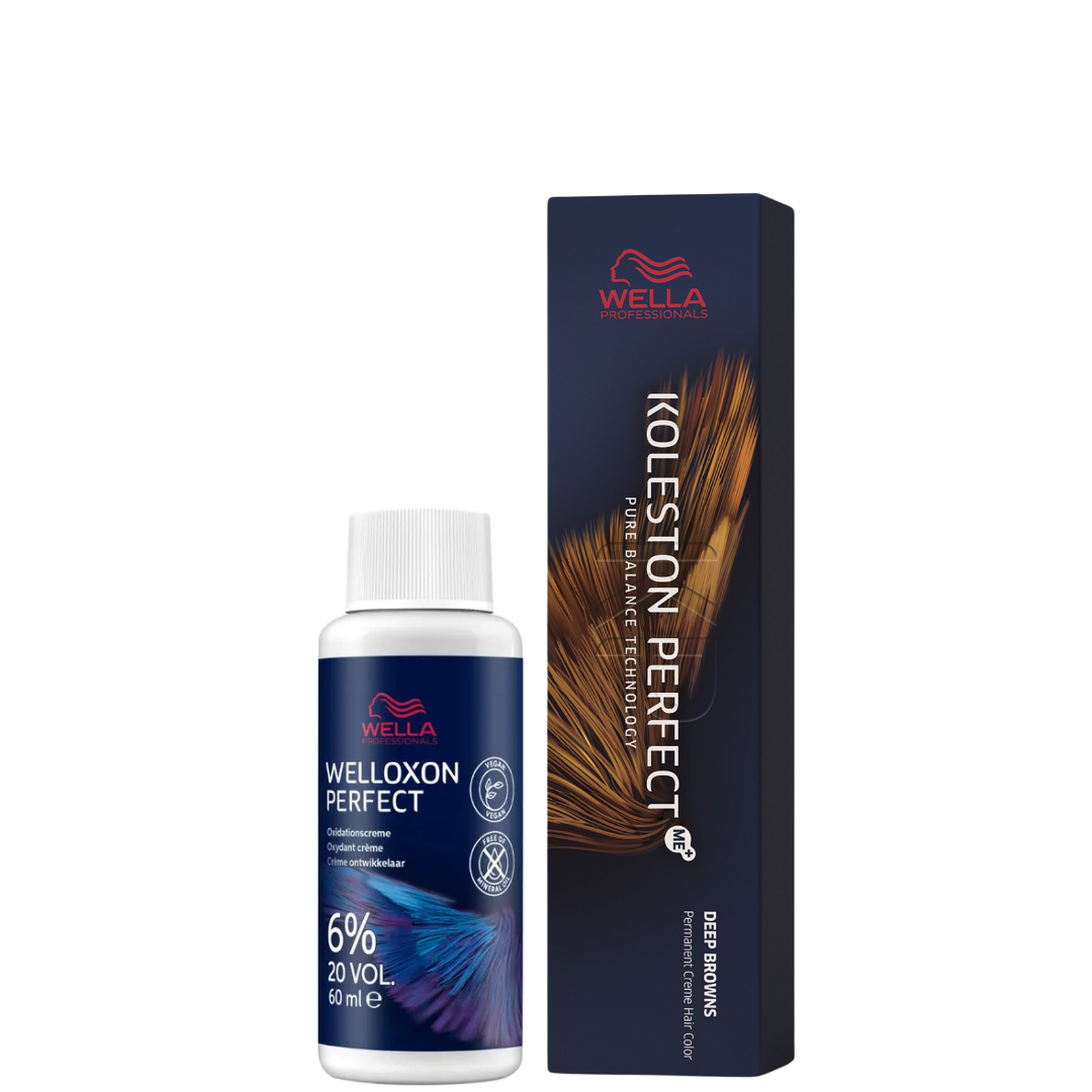 Wella Koleston Deep Browns 4/77 + Welloxon Perfect 6% 60 ml Wella Koleston Deep Browns 4/77 + Welloxon Perfect 6% 60 ml