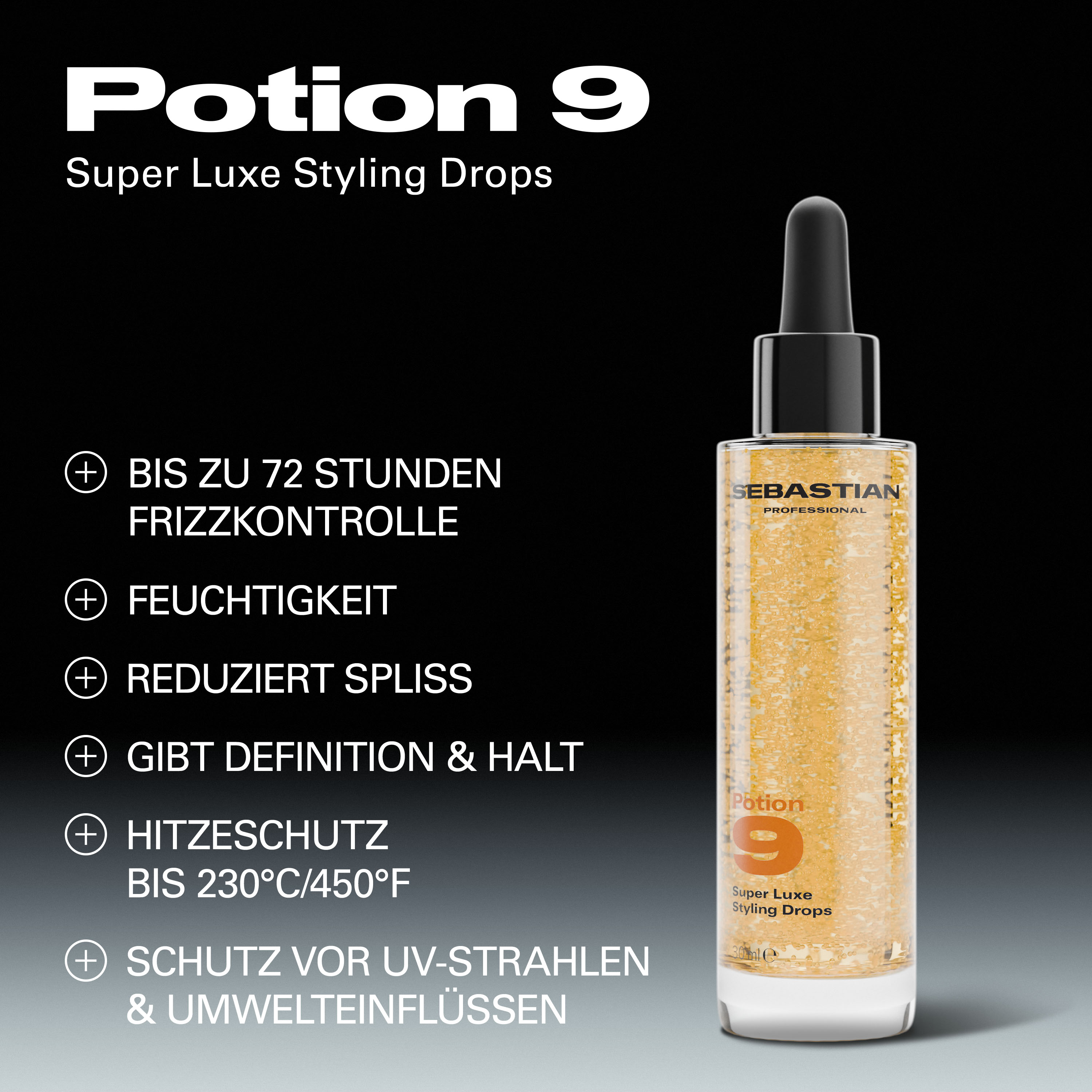 Sebastian Professional Potion 9 Luxury Routine – 5-teiliges Pflege- & Styling Set für geschmeidiges, lebendiges Haar