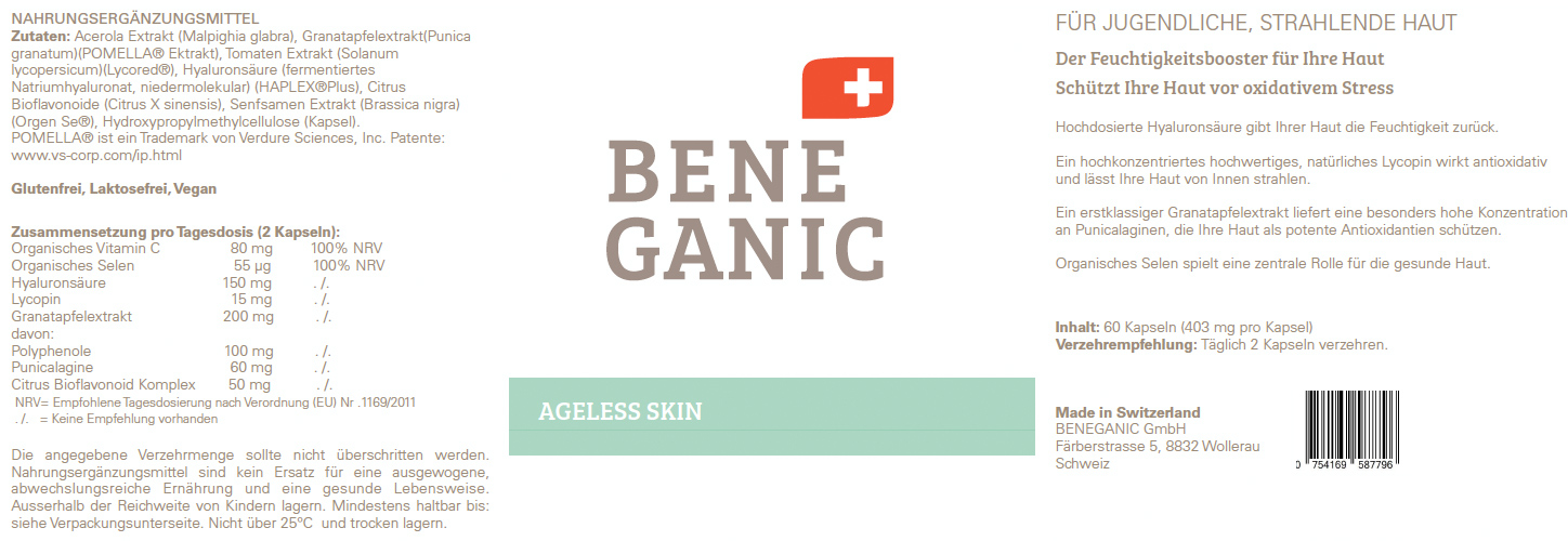 Beneganic Ageless Skin 60 Kapseln