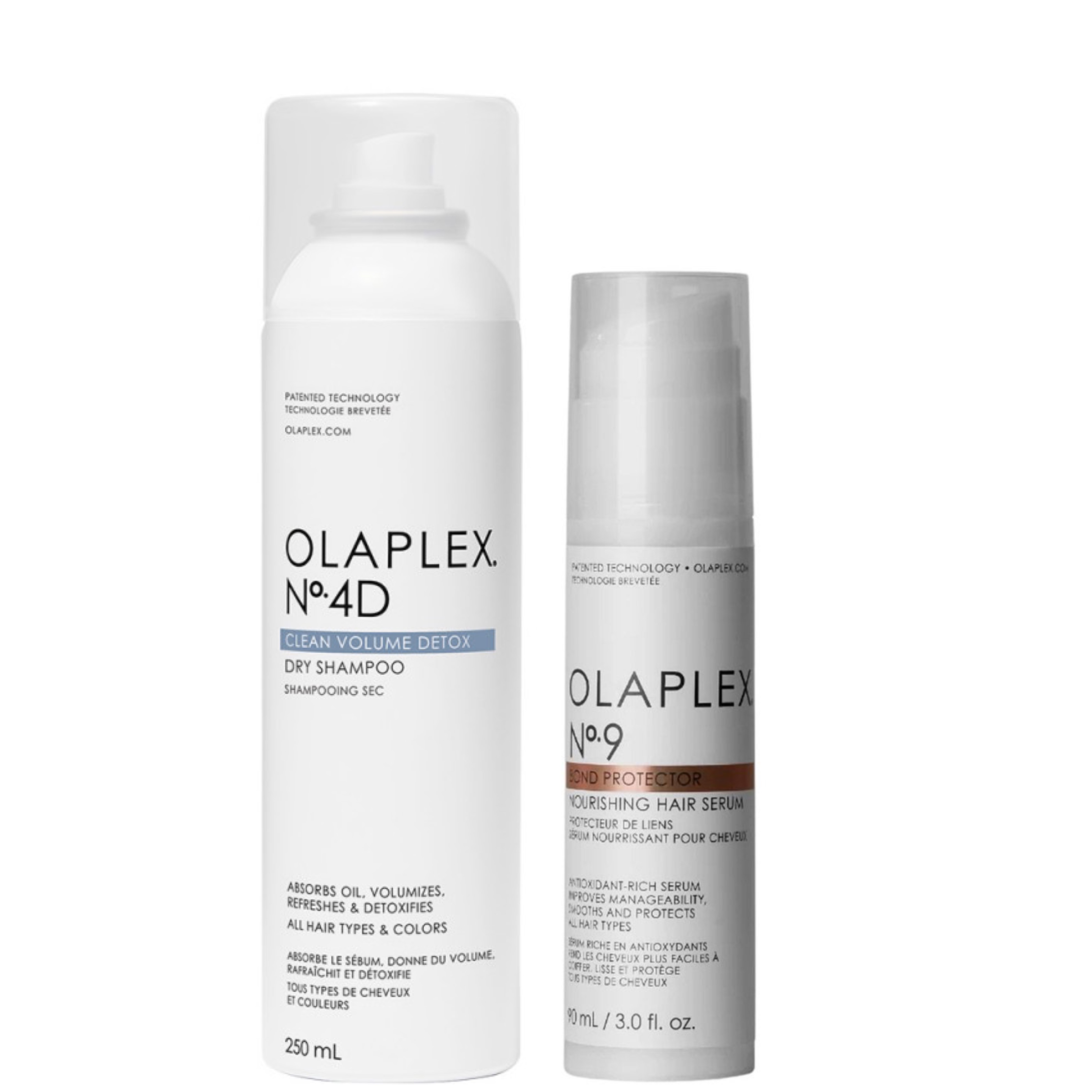 Olaplex Duo - No.4D Clean Volume Detox Dry Shampoo 250 ml + No.9 Bond Protector Nourishing Hair Serum 90 ml