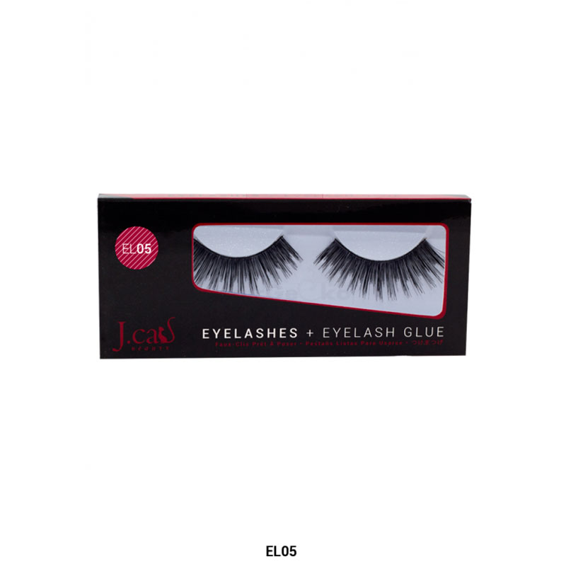 J.Cat Eyelashes Wimpern aus 100% Echthaar + Kleber - EL05