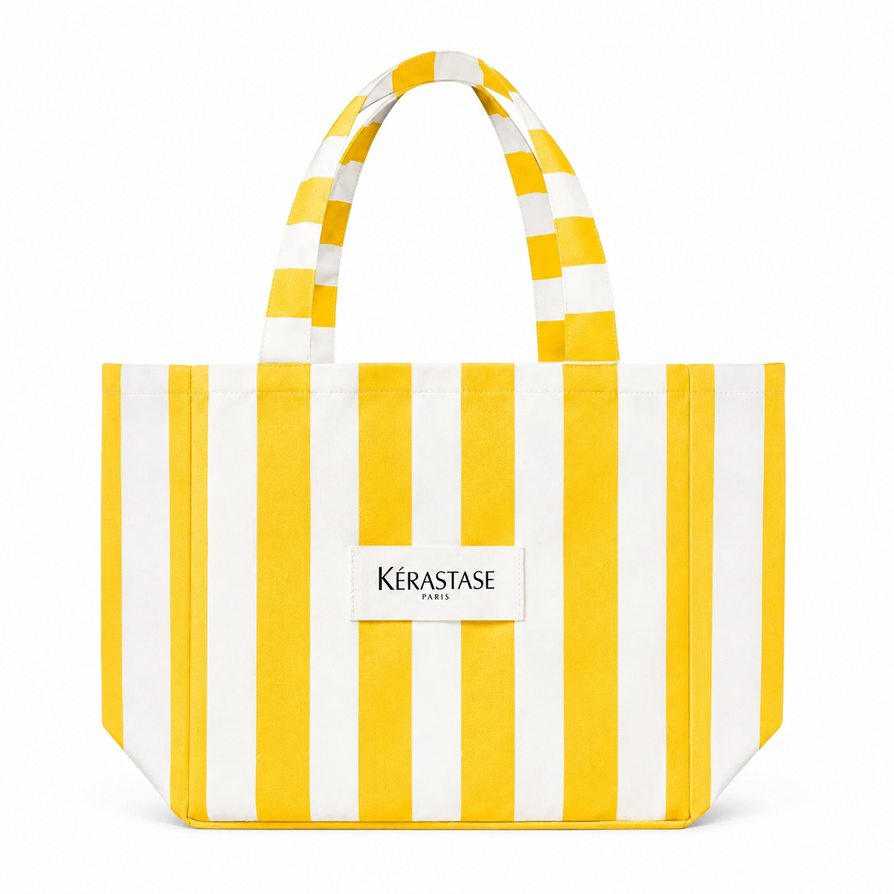Kérastase Strandtasche - Beach Bag – Gelb/Weiß gestreifte Strandtasche