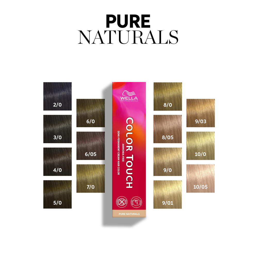 Wella Color Touch Pure Naturals 2/0 60 ml + Intensiv-Emulsion 4 % 60 ml