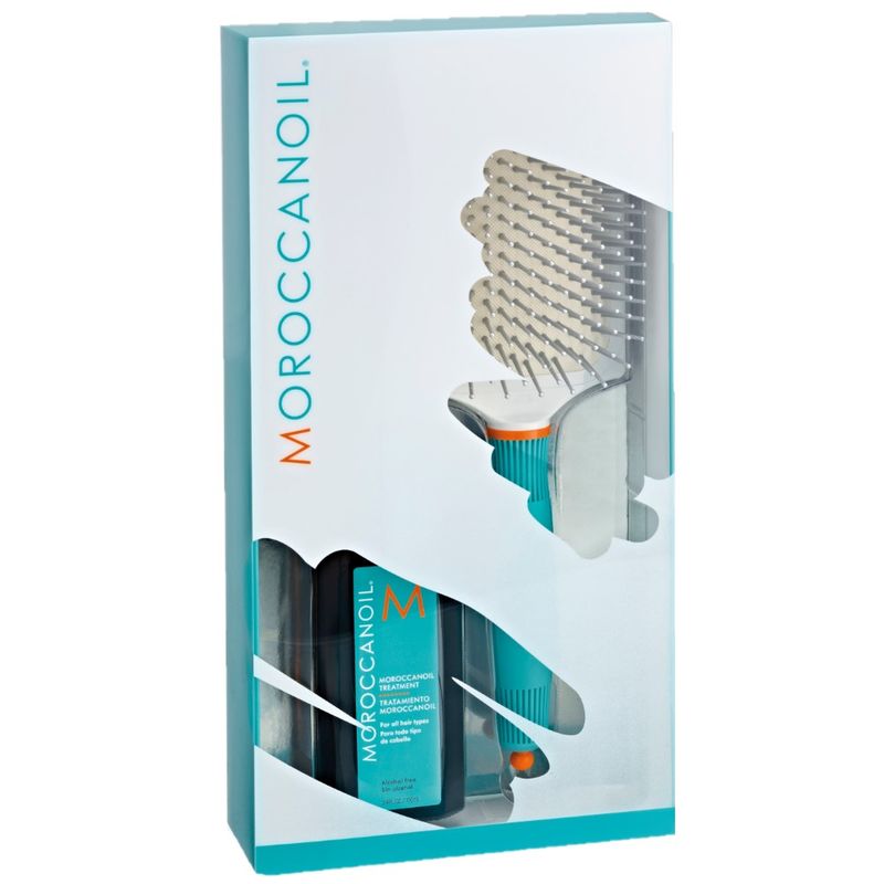 Moroccanoil Oil Treatment Behandlung mit Pumpe 100ml + Gratis Paddle Brush Bürste XL