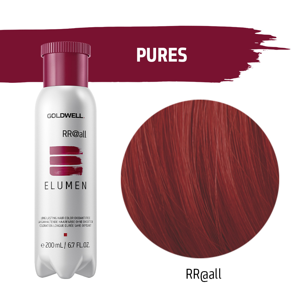 Goldwell Elumen Haarfarbe 2er Set - Pure RR@all Rot 2x 200ml = 400ml + 2x Kerasilk Sachets Proben