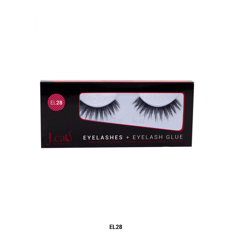 J.Cat Eyelashes Wimpern aus 100% Echthaar + Kleber - EL28