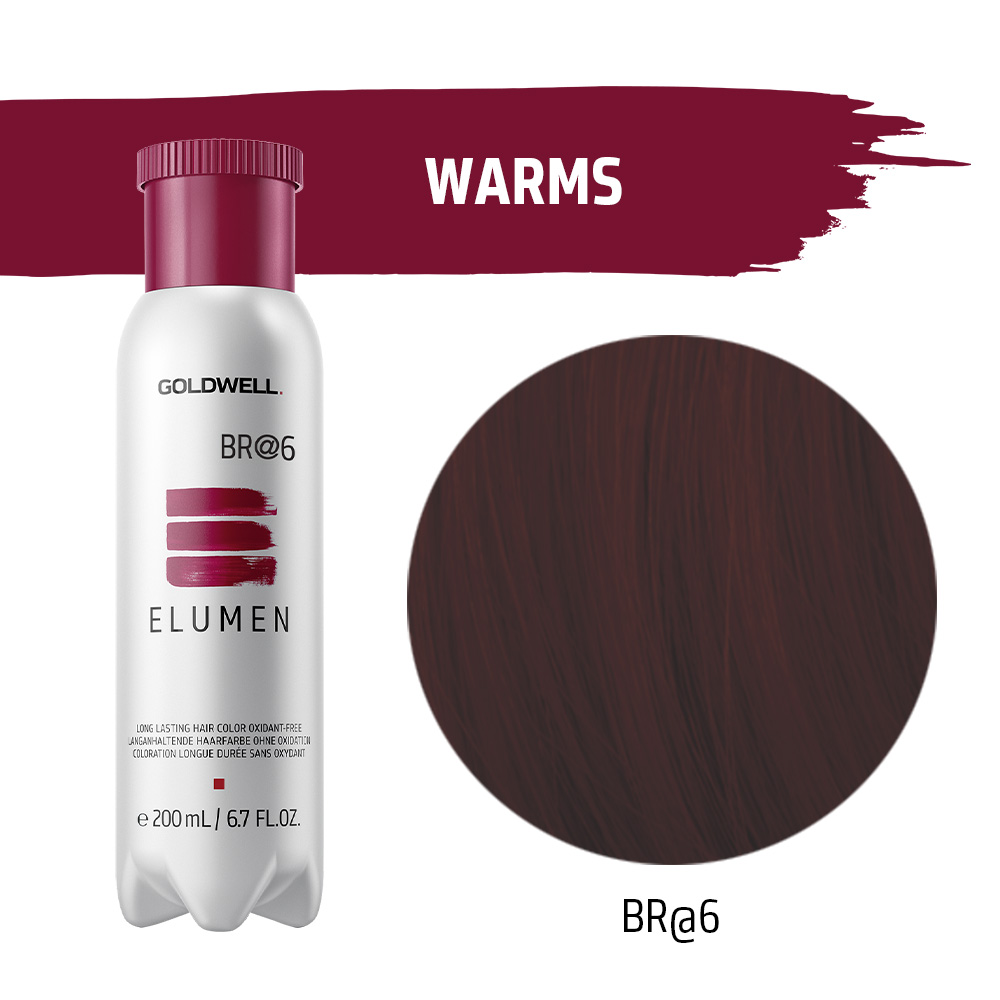 Goldwell Elumen Haarfarbe [BR@6] 200ml + 250ml Lock Versiegelung + 30ml Color Shampoo + 30ml Color Conditioner