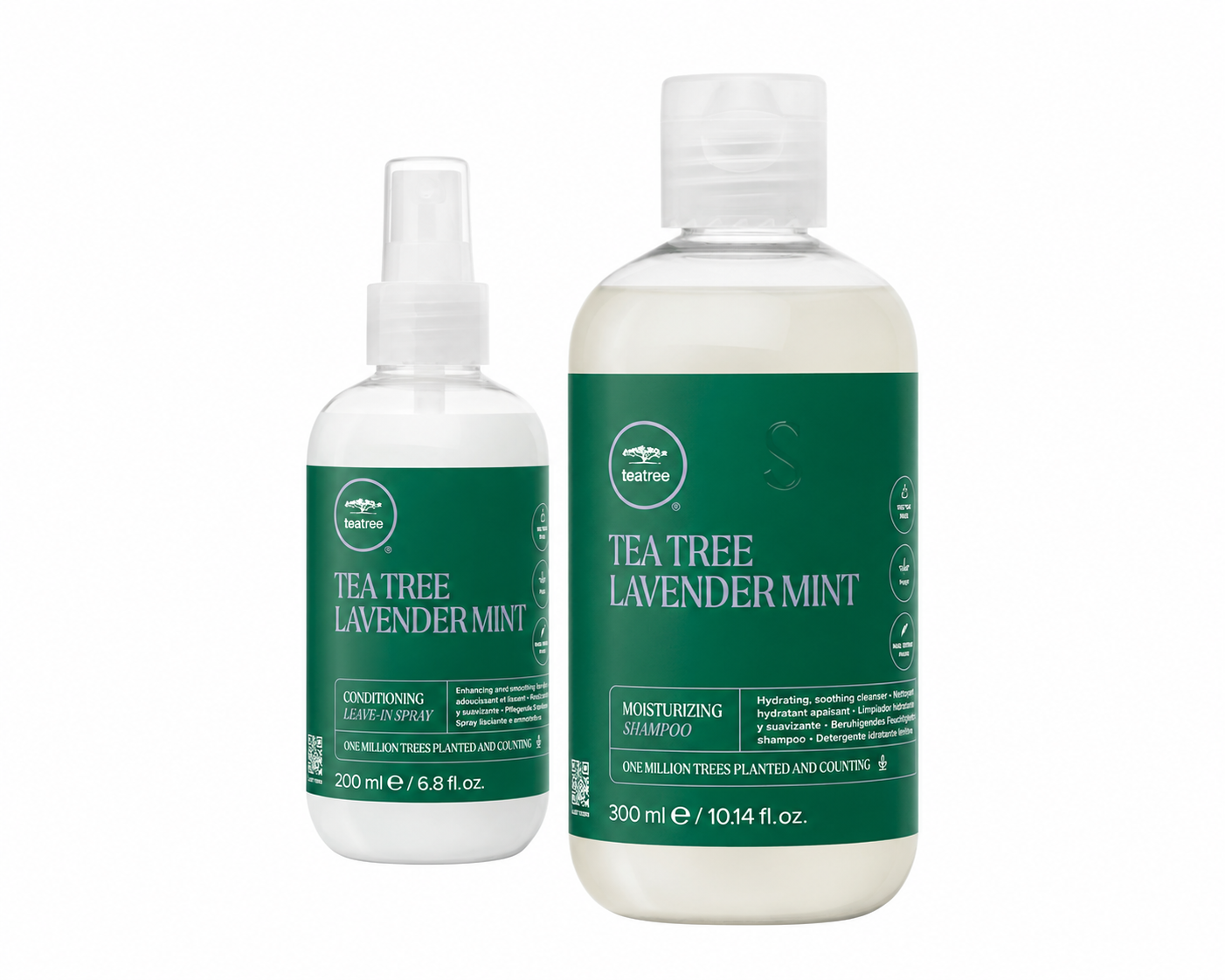 Paul Mitchell Save On Duo Lavender Mint Set - Moisturizing Shampoo 300ml + Conditioning Leave-In Spray 200ml
