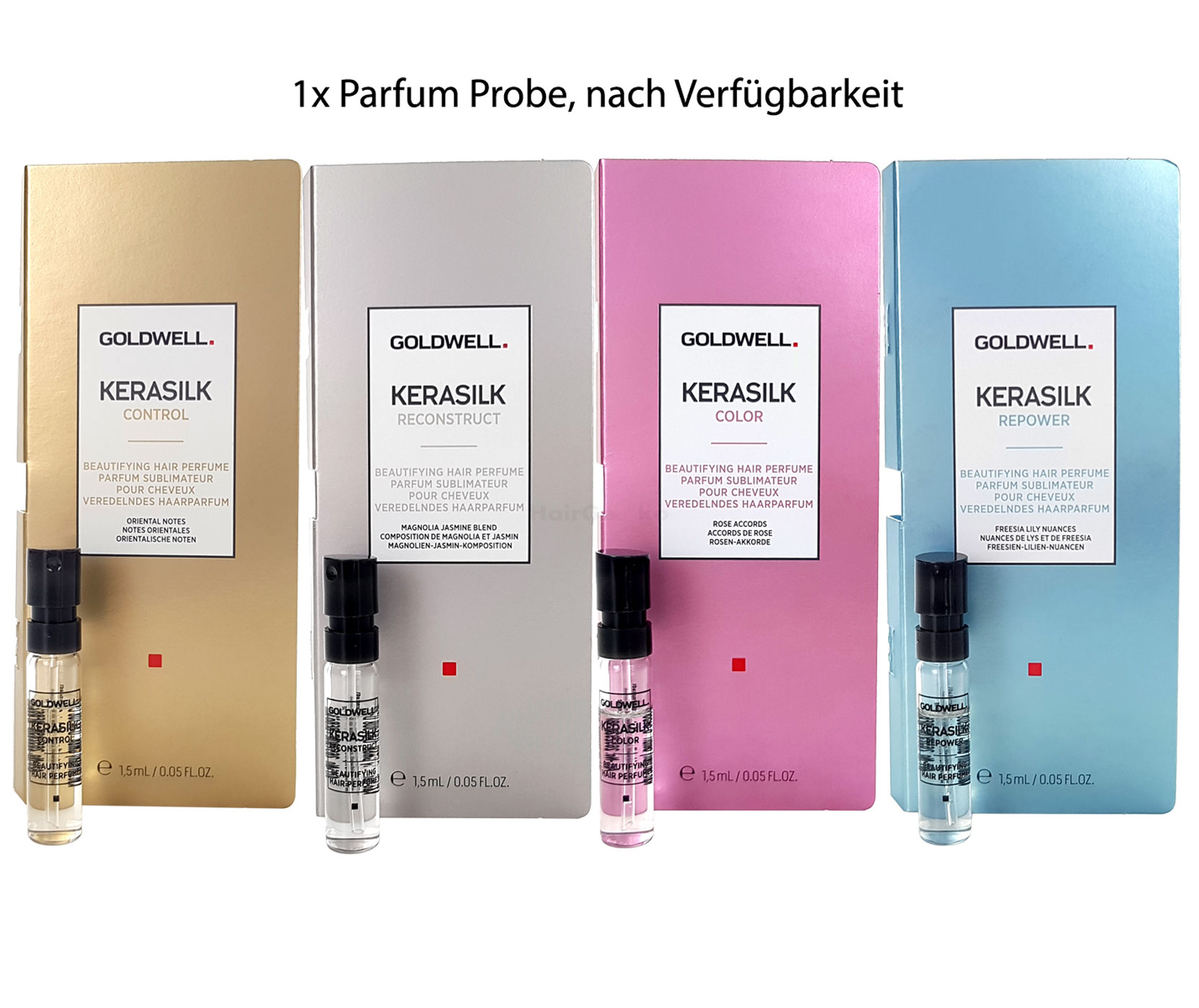 Goldwell Kerasilk Haarparfum Control, Reconstruct, Color, Repower Parfum Probe - 1,5ml