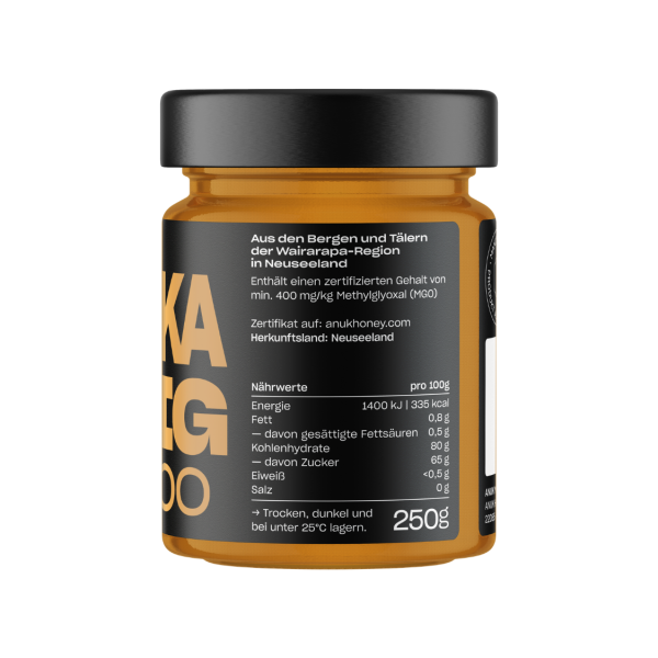 Anuk Manuka Honig MGO 400 Geschenkbox (250g)