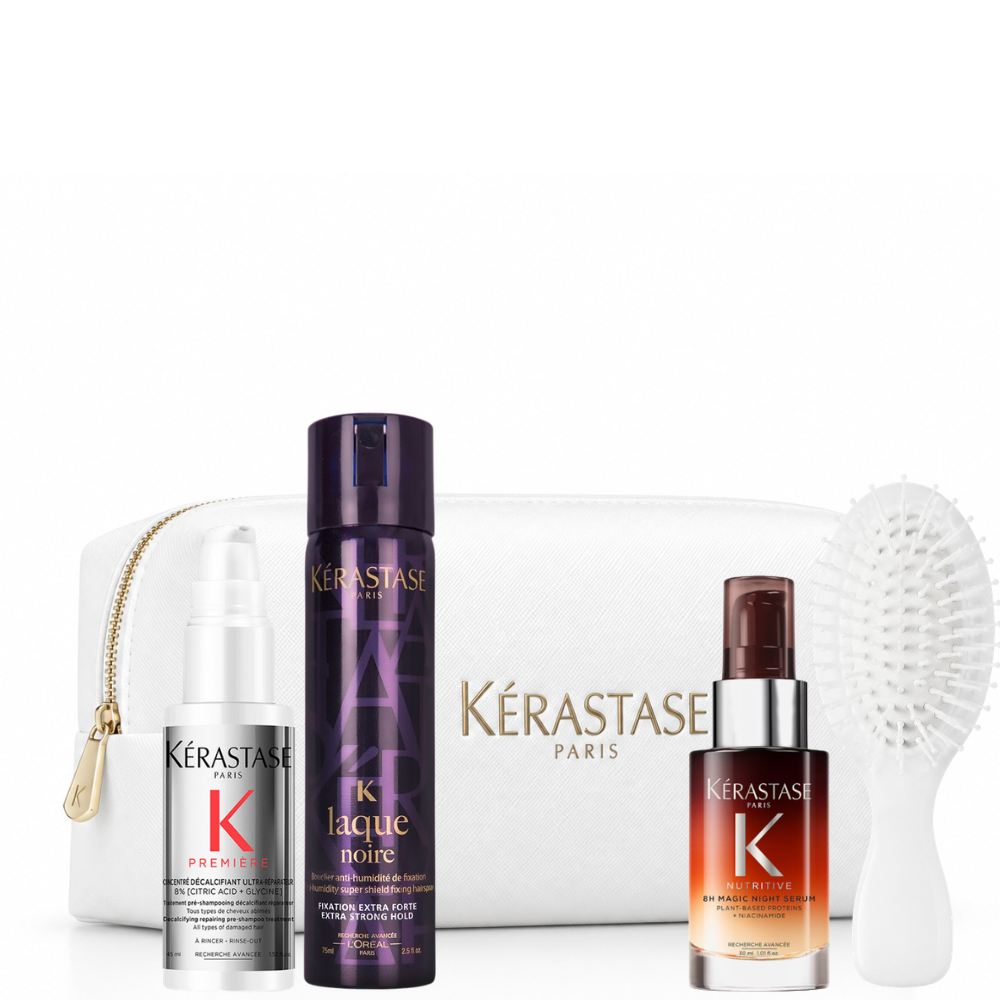 Kérastase Travel & Styling Set mit Beauty Bag, Haarbürste 