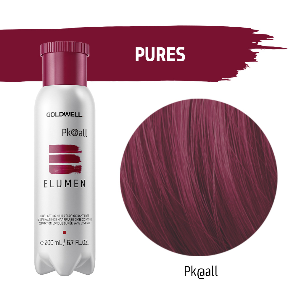 Goldwell Elumen Haarfarbe [Pk@all Pink] 200ml + 250ml Lock Versiegelung + 30ml Color Shampoo + 30ml Color Conditioner