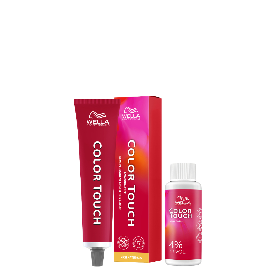 Wella Color Touch Rich Naturals 7/1 60 ml + Intensiv-Emulsion 4 % 60 ml