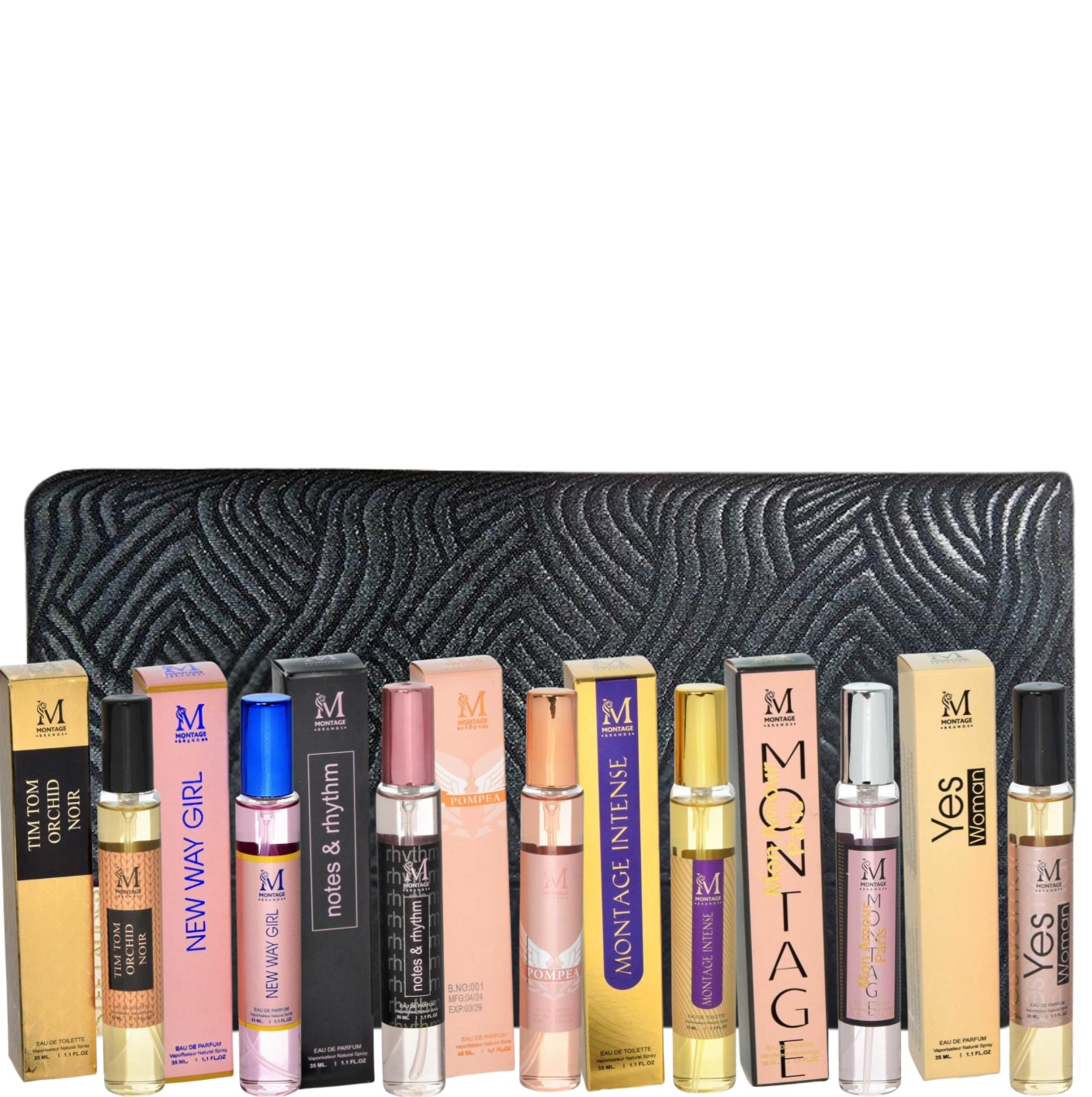 Duft-Geschenkset für Damen - 7x Parfums 35 ml mit exklusiver Estee Lauder Purse