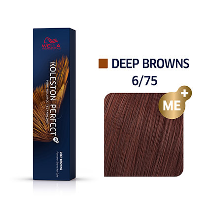 Wella KOLESTON PERFECT Deep Browns 6/75 Dunkelblond Braun-Mahagoni 60ml