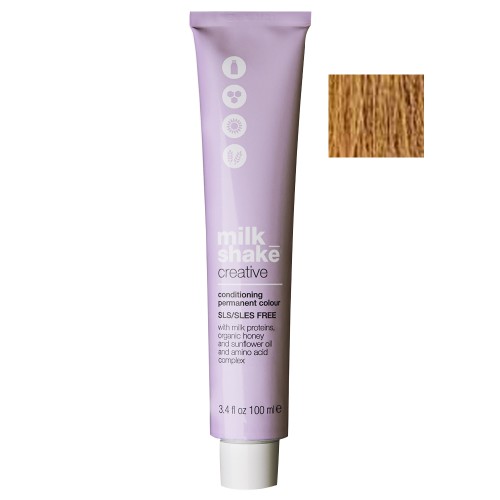 Milk_shake Creative Conditioning Permanent Colour 100ml 7.314 Gold Ash Copper Medium Blond