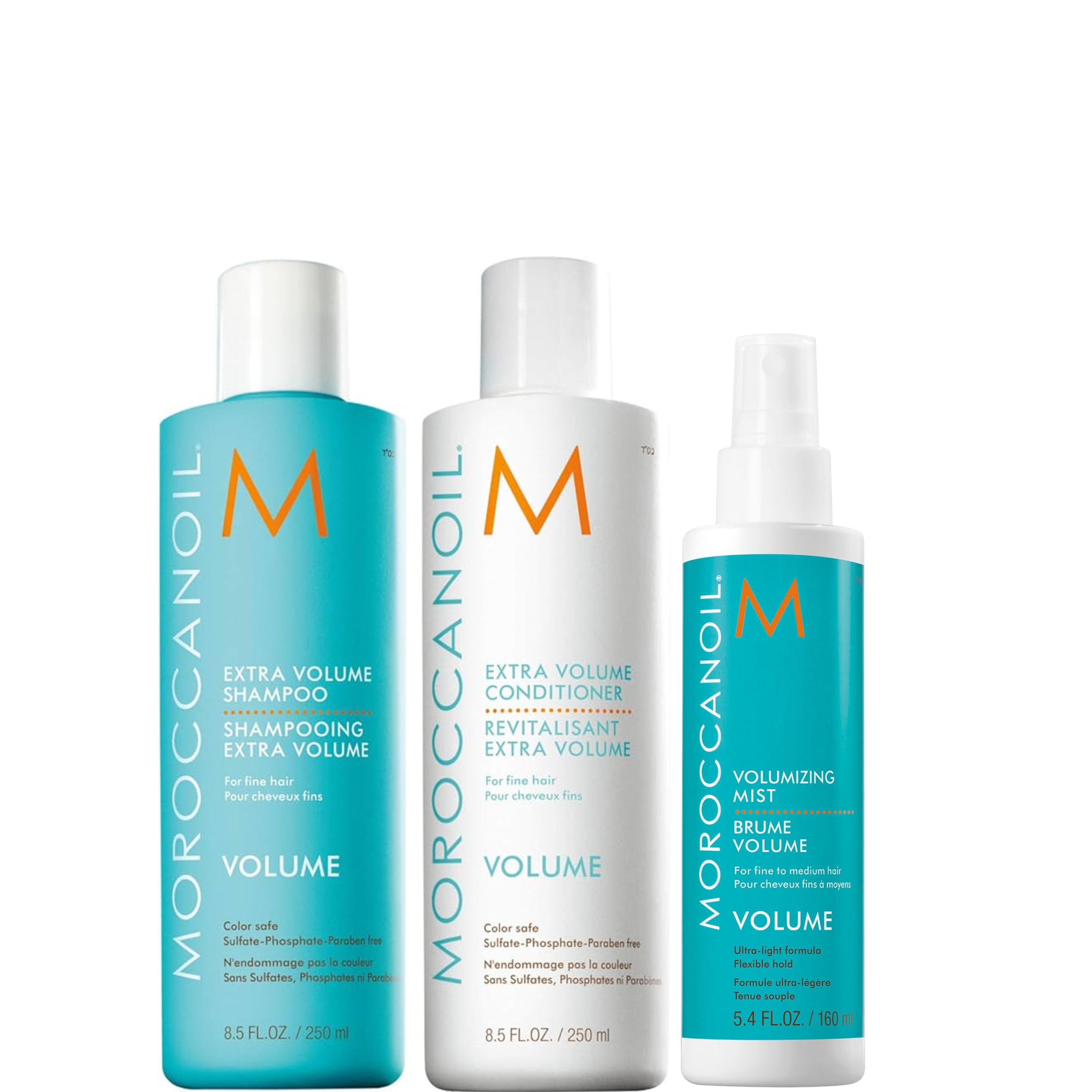 Moroccanoil Volume Trio – Extra Volume Shampoo 250 ml + Conditioner 250 ml + Volumizing Mist 160 ml