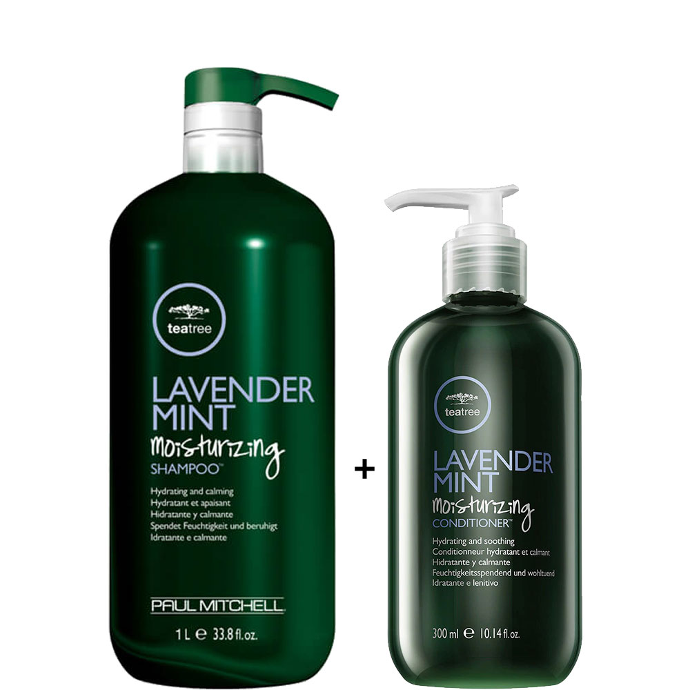 Paul Mitchell Tea Tree Lavender Mint Moisturizing Set - Shampoo 1000ml + Conditioner 300ml