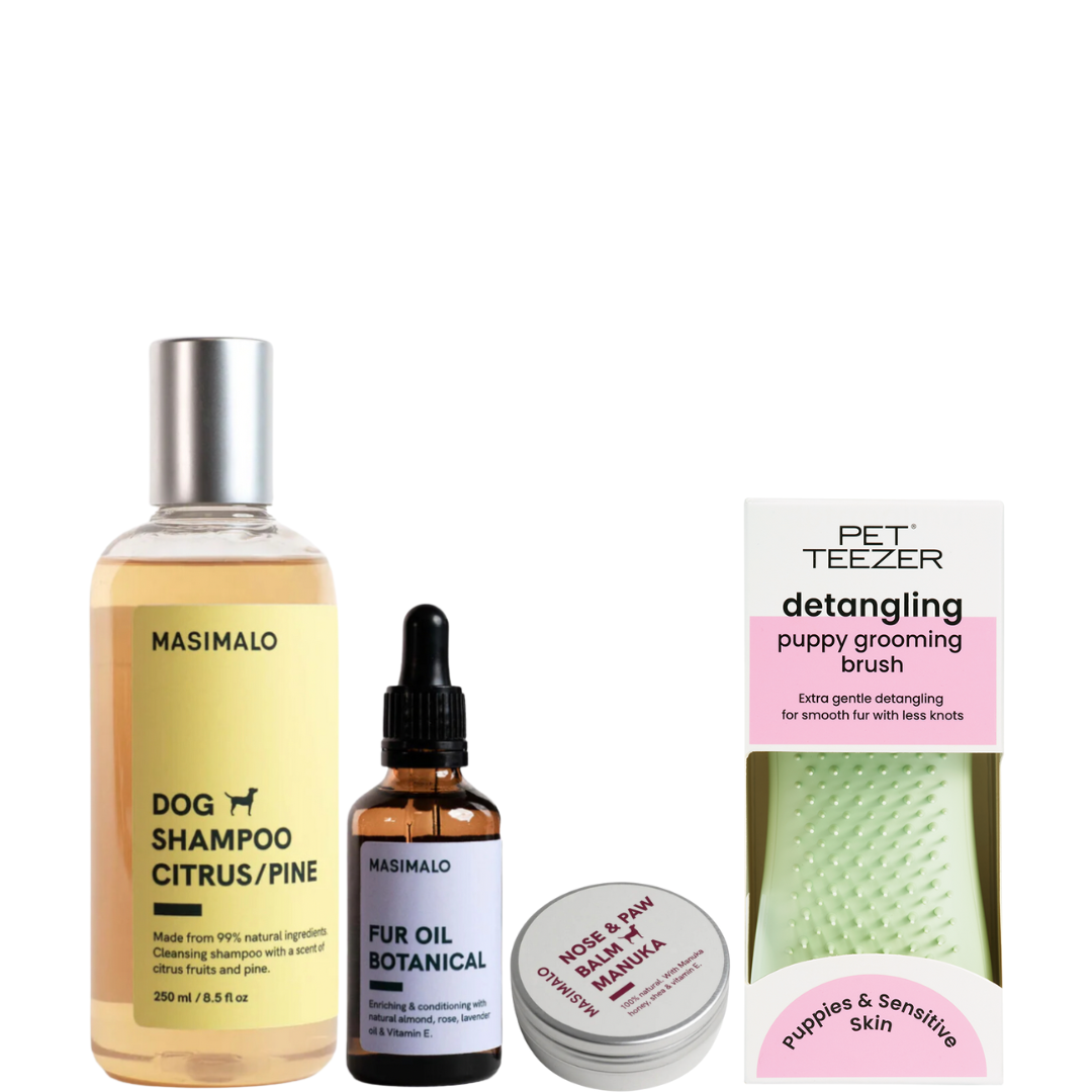 Masimalo Premium Hundepflege-Set + Tangle Teezer Pet Teezer 