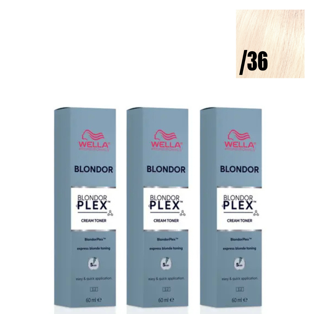 Wella BlondorPlex Cream Toner 3x 60 ml - /36 Crystal Vanilla
