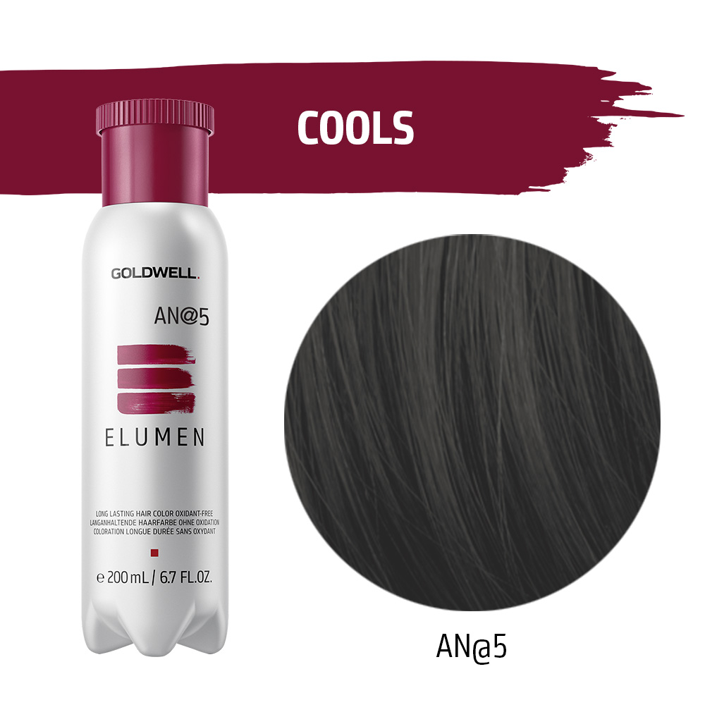 Goldwell Elumen Haarfarbe [AN@5] 200ml + 250ml Lock Versiegelung + 30ml Color Shampoo + 30ml Color Conditioner