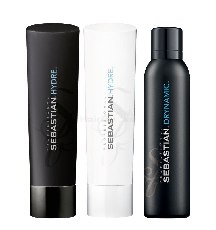 Sebastian Hydre Special Pack - Shampoo 250ml + Conditioner 250ml + Drynamic Trockenshampoo 212 ml