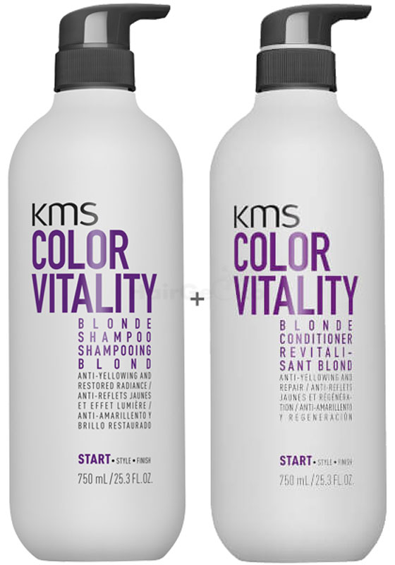 KMS California COLORVITALITY Blonde Set - Shampoo 750ml + Conditioner 750ml - NEU