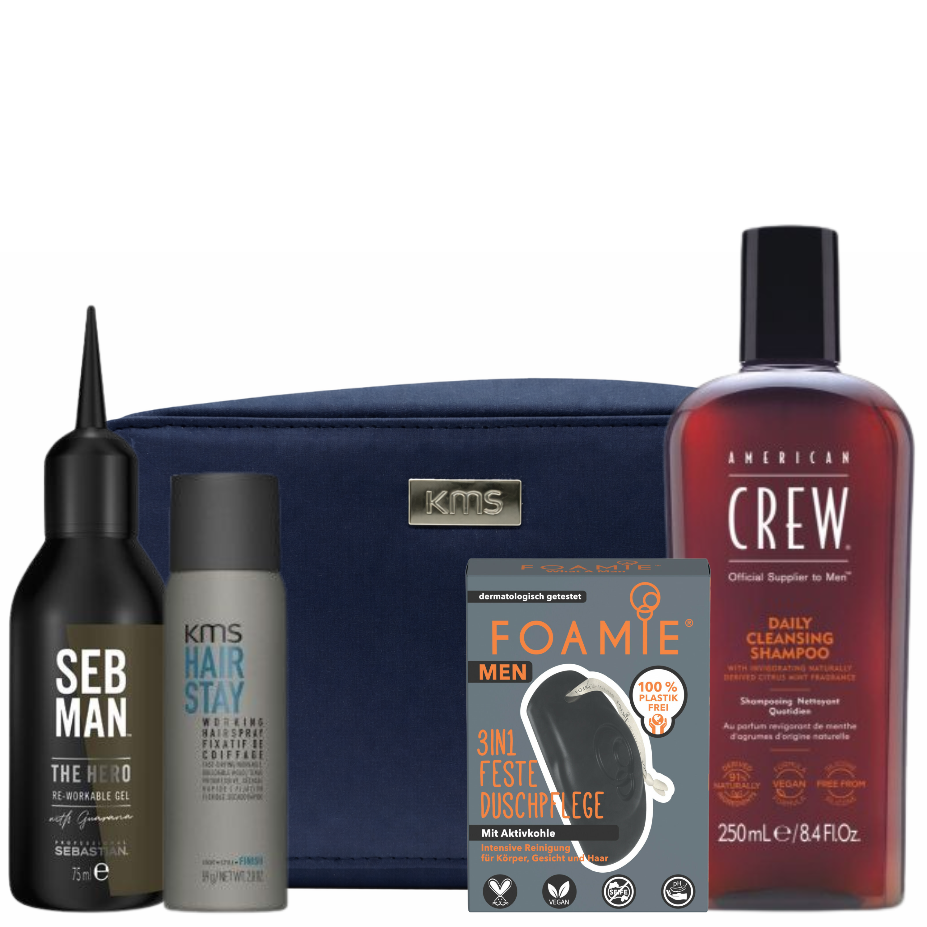 HairGecko Premium Men’s Grooming Set – Styling & Pflege mit KMS Kulturtasche