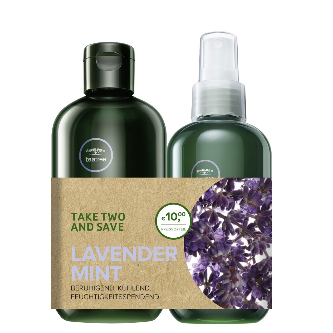 Paul Mitchell Save On Duo Lavender Mint Set - Moisturizing Shampoo 300ml + Conditioning Leave-In Spray 200ml