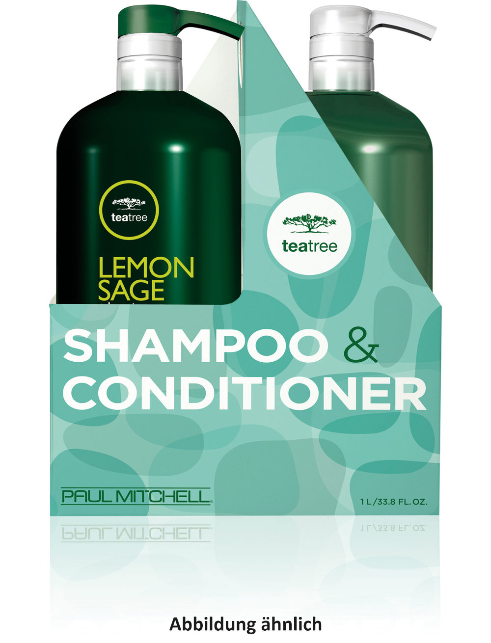 Paul Mitchell Duo Tea Tree Lemon Sage Thickening Set - Shampoo 1000ml + Conditioner 1000ml + 2 Pumpen