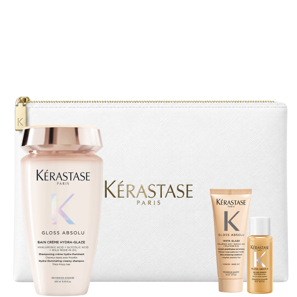 Kérastase Gloss Absolu Bain Crème Hydra-Glaze 250 ml mit Beauty-Bag und 2 Minis