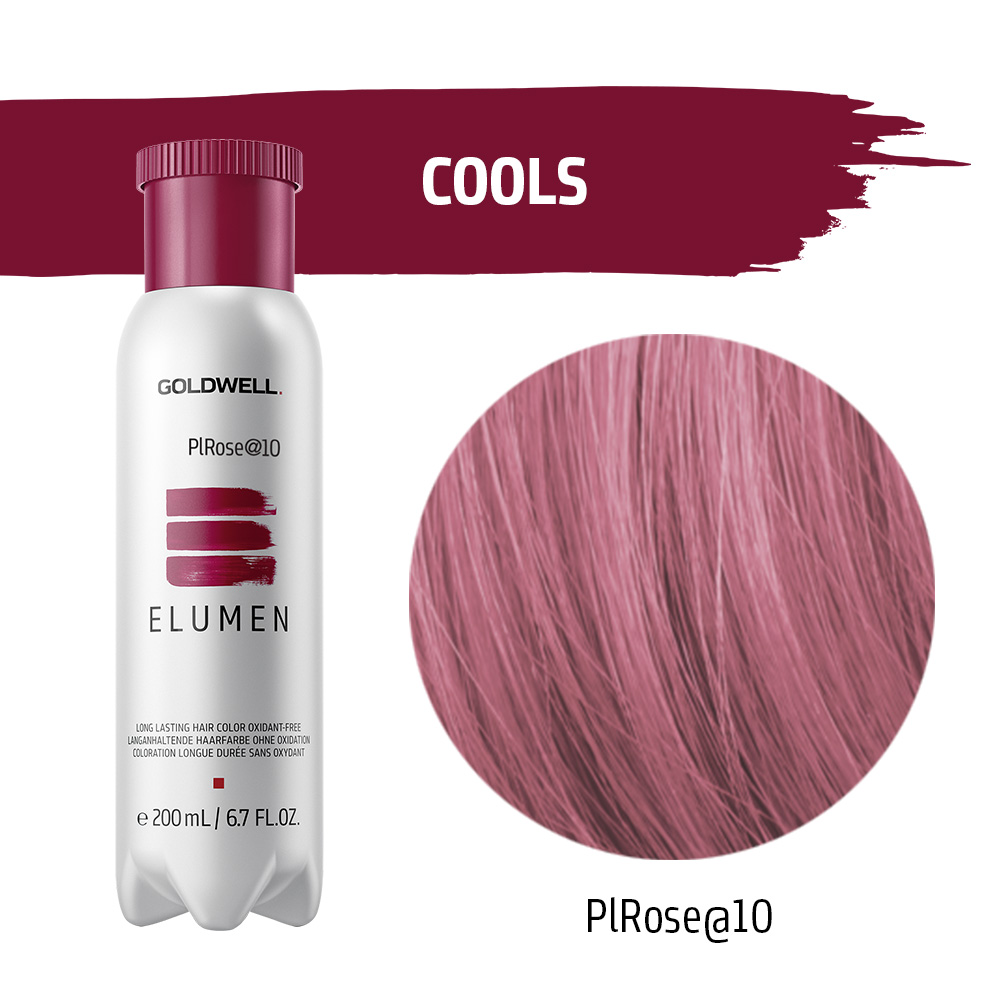 Goldwell Elumen Haarfarbe [PlRose@10 Pastell Rose] 200ml + 250ml Lock Versiegelung + 30ml Color Shampoo + 30ml Color Conditioner