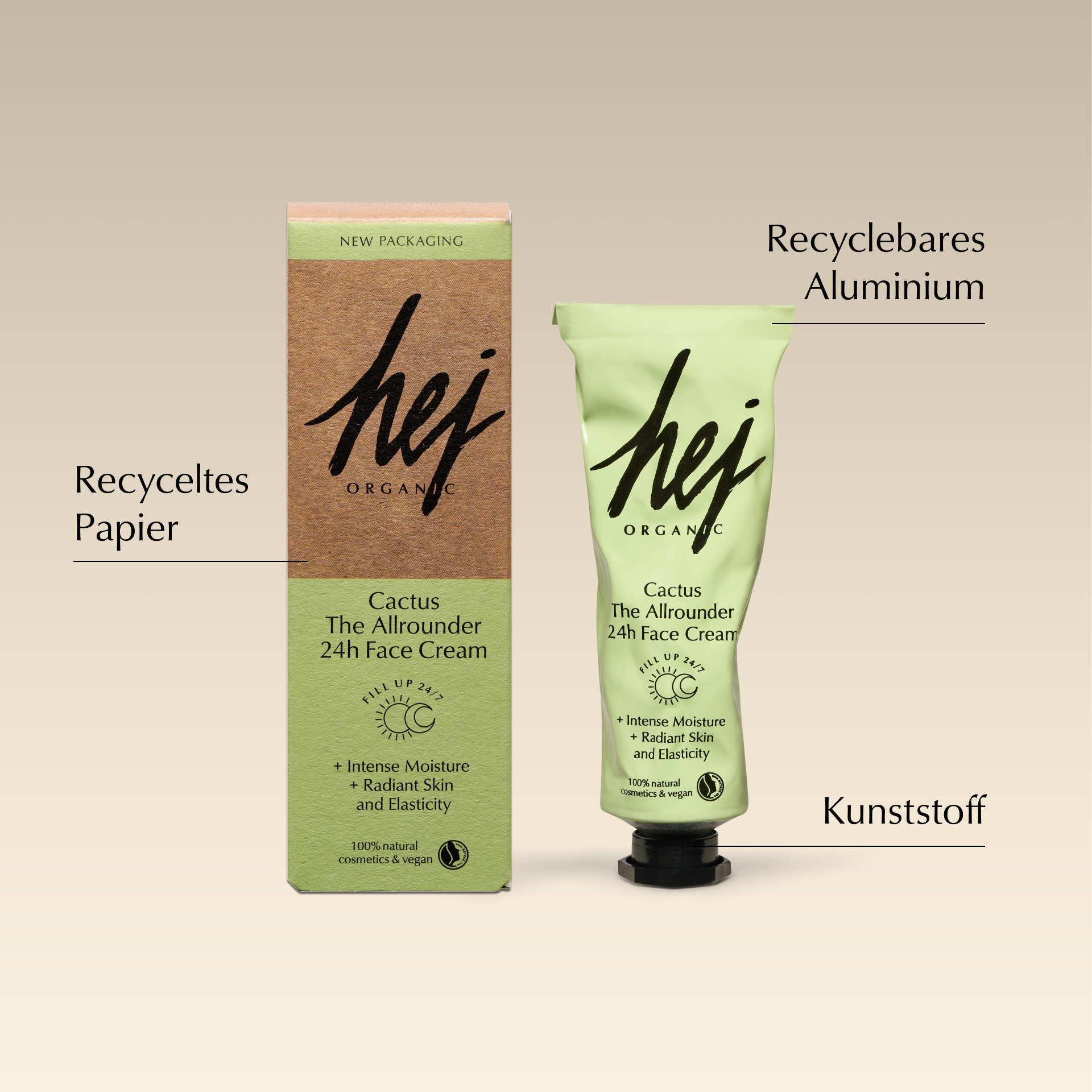Hej Organic Cactus The Allrounder 24h Face Cream 50 ml