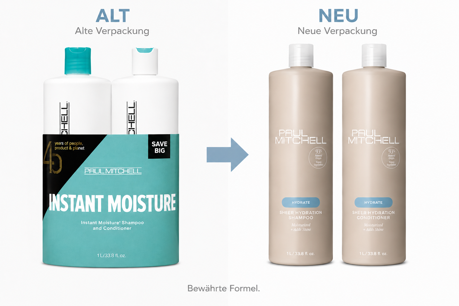 Paul Mitchell Moisture Set - Instant Moisture Shampoo 1000ml + Treatment 1000ml