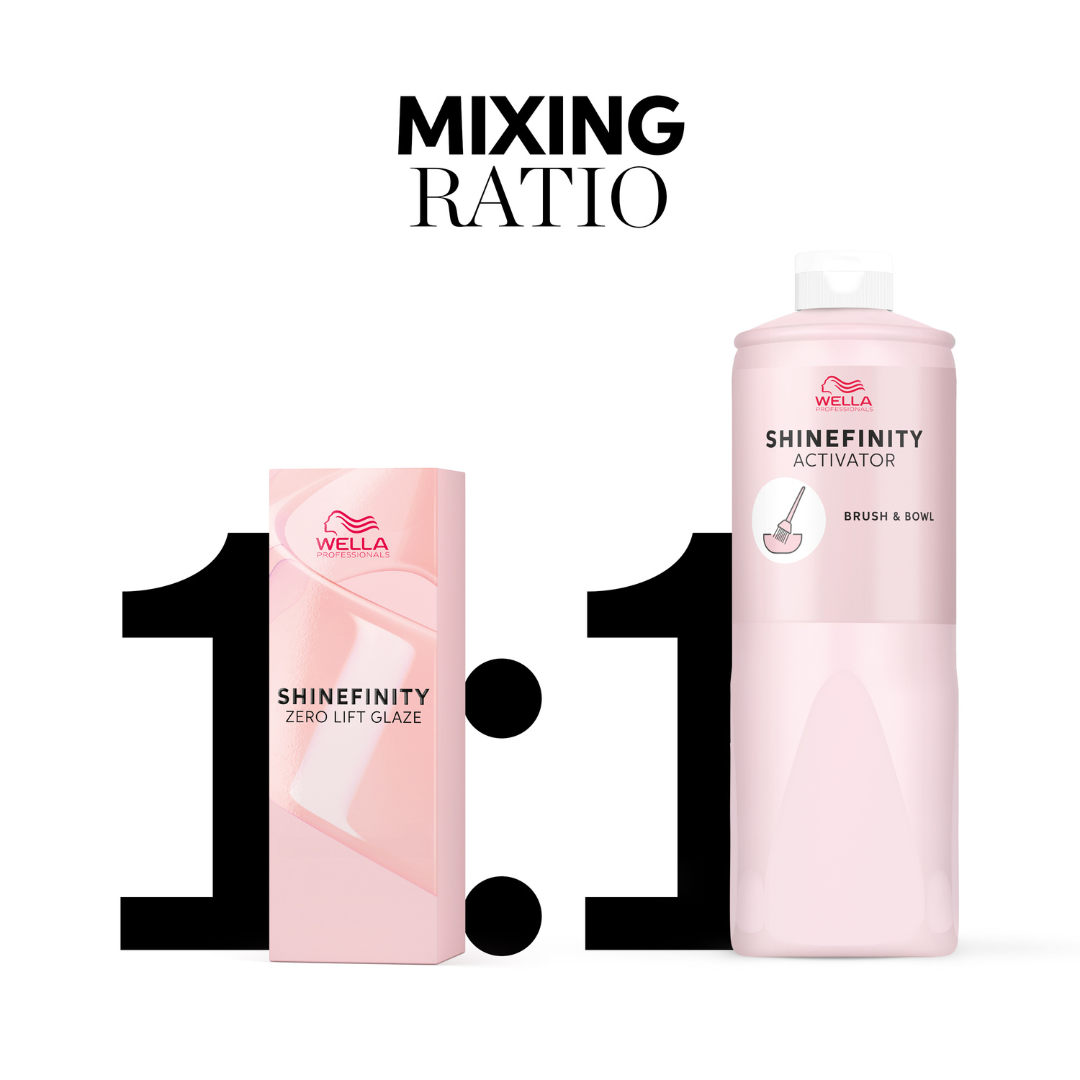Wella Shinefinity Zero Lift Glaze 08/98 60 ml + Bottle Activator 60 ml