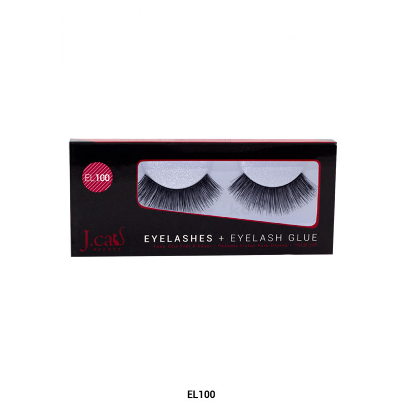 J.Cat Eyelashes Wimpern aus 100% Echthaar + Kleber - EL100