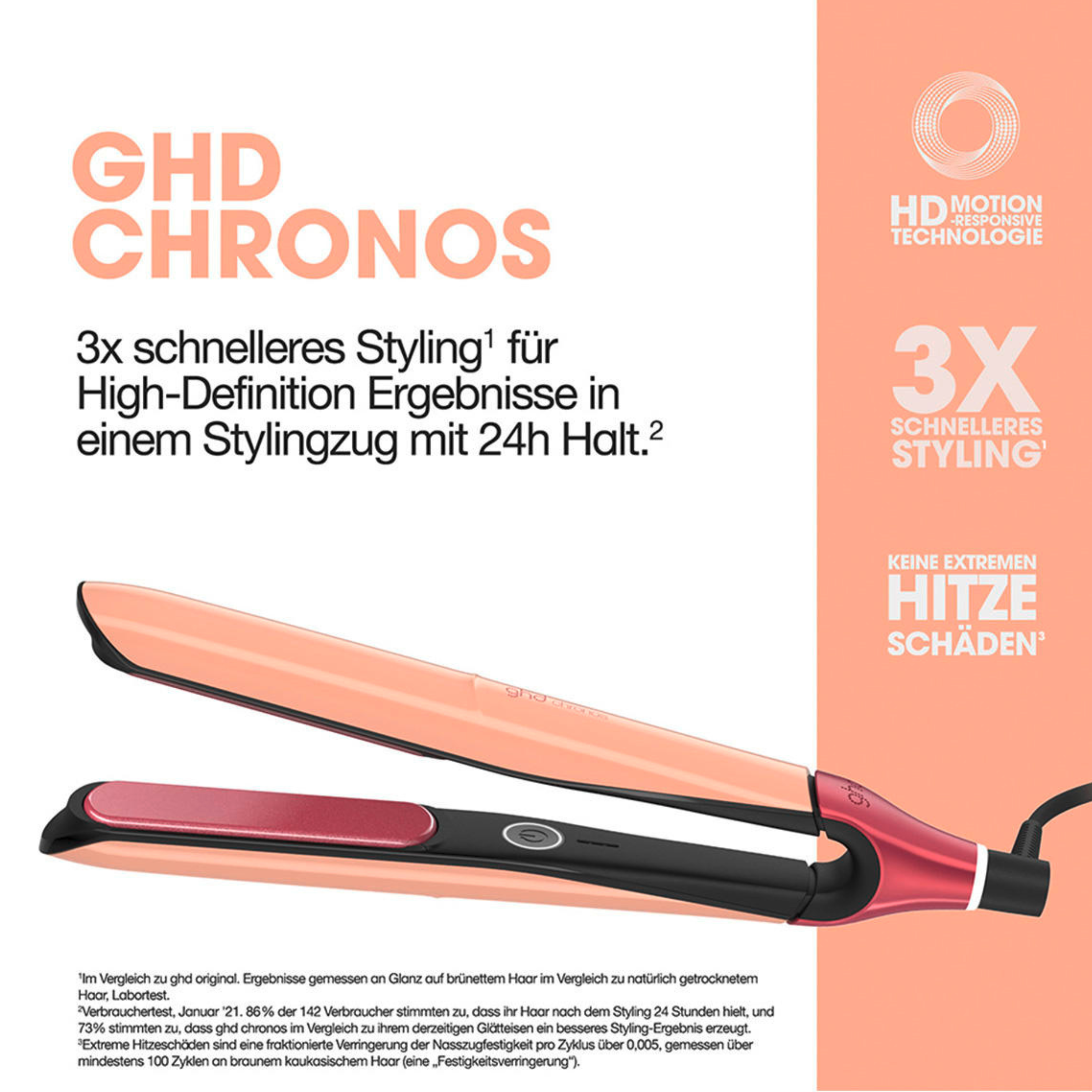 ghd Chronos Glätteisen – Jelly Collection – Styler in Sunkissed Peach